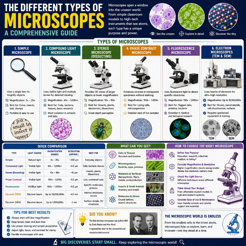 Photo of The Different Types of Microscopes
