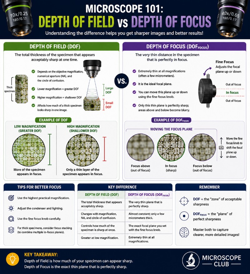 Photo of Microscope 101: Depth of Field vs Depth of Focus