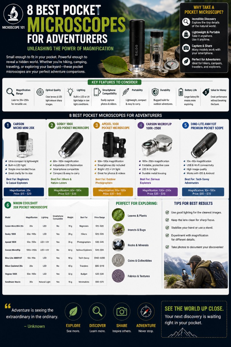 Photo of 8 Best Pocket Microscopes for Adventurers: Unleashing the Power of Magnification
