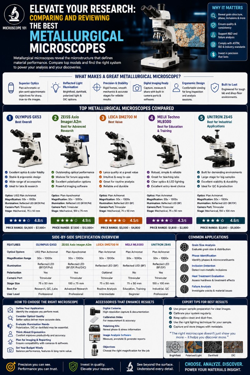 Photo of Elevate Your Research: Comparing and Reviewing the Best Metallurgical Microscopes