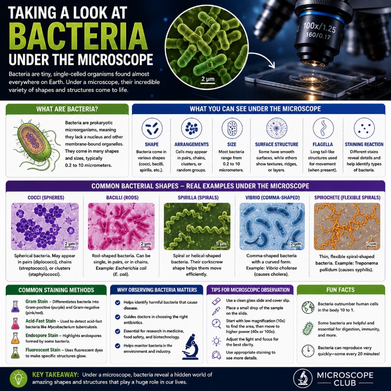 Bacteria under the microscope