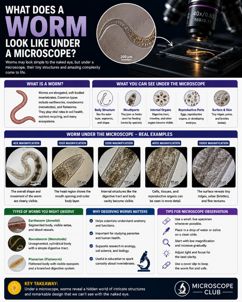 Photo of What Does a Worm Look Like Under a Microscope?