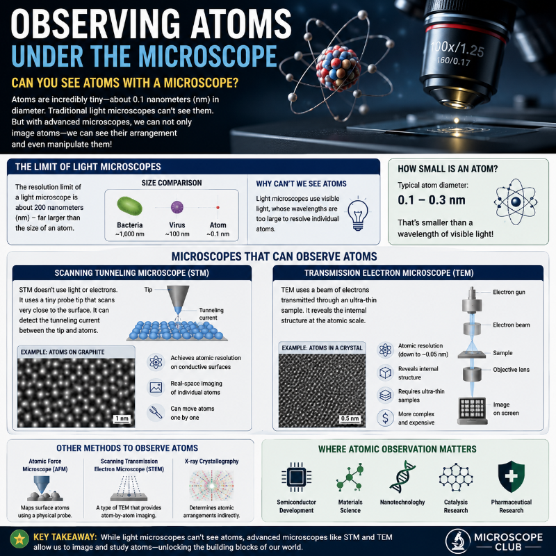 Photo of Observing Atom Under Microscope