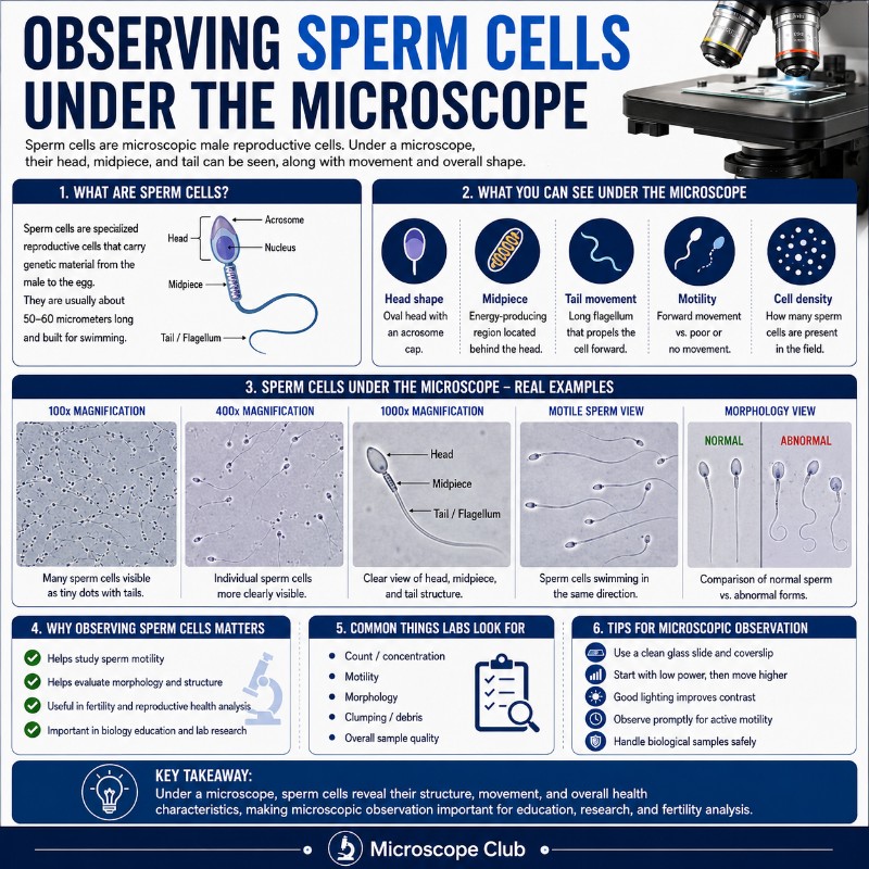 Photo of Observing Sperm Cells Under Microscope