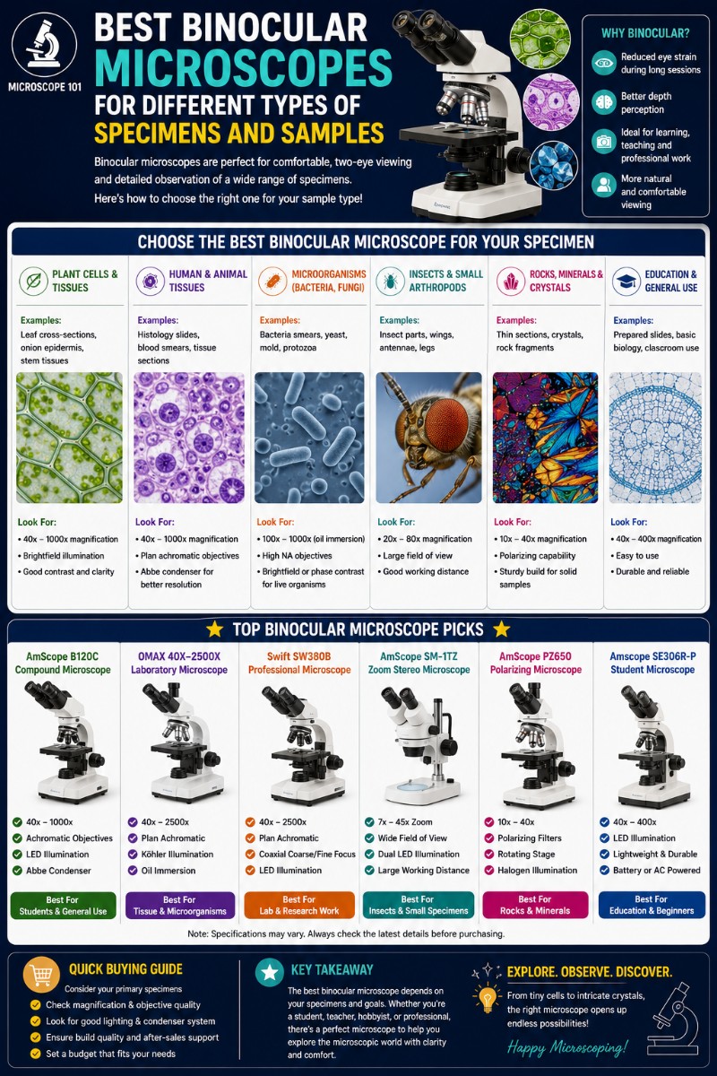 Photo of Best Binocular Microscopes for Different Types of Specimens and Samples