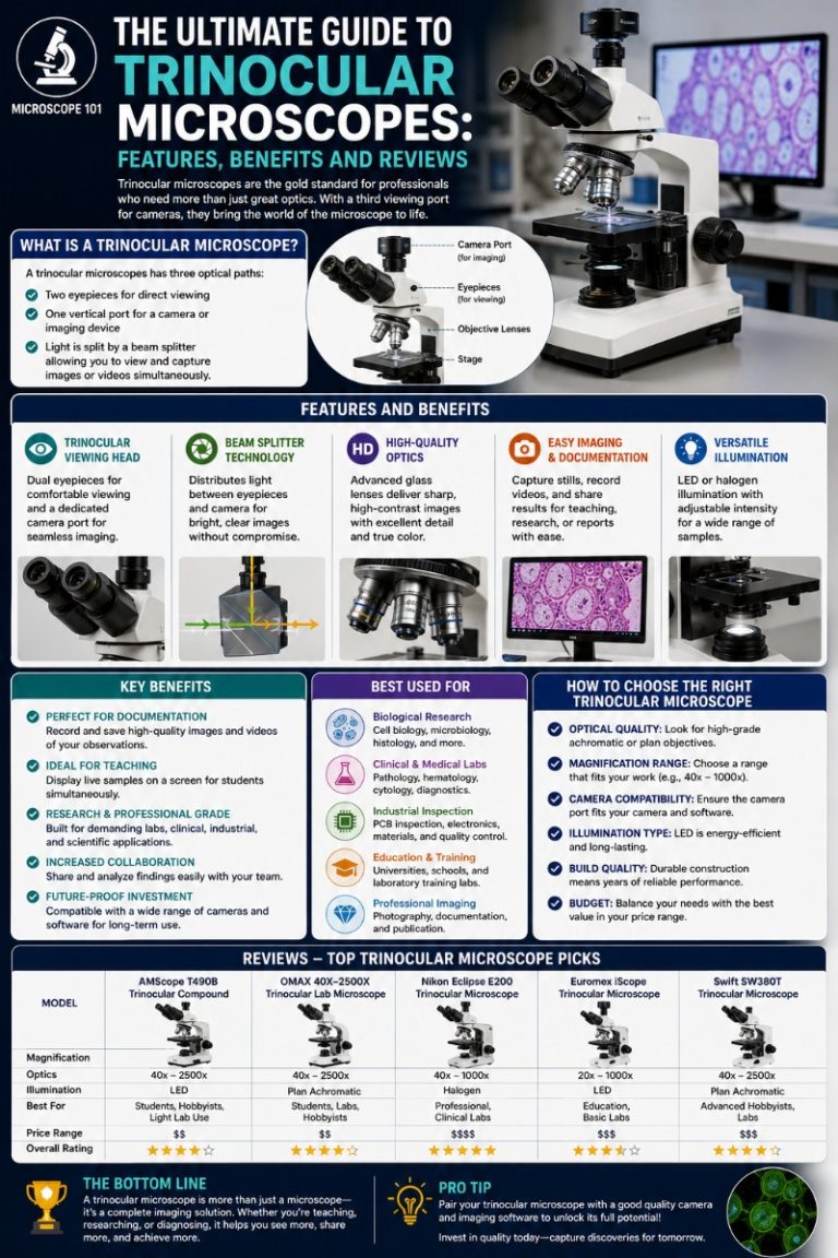 Photo of The Ultimate Guide to Trinocular Microscopes: Features, Benefits and Reviews