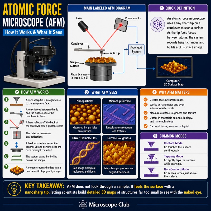 Photo of Atomic Force Microscope (AFM): How It Works & What It Sees