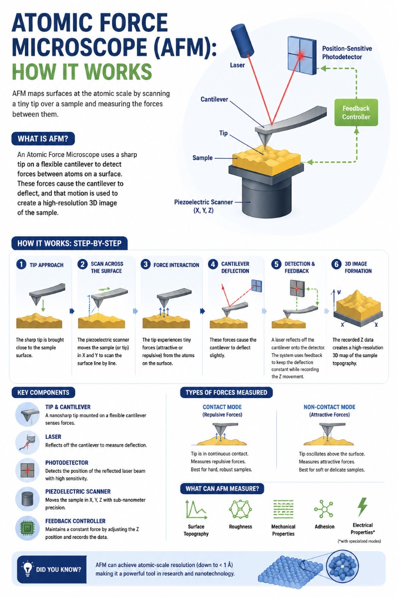 Infographics of Atomic Force Microscope