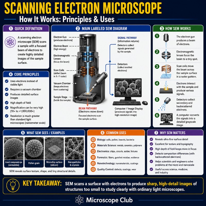 Photo of How a Scanning Electron Microscope Works: Principles & Uses