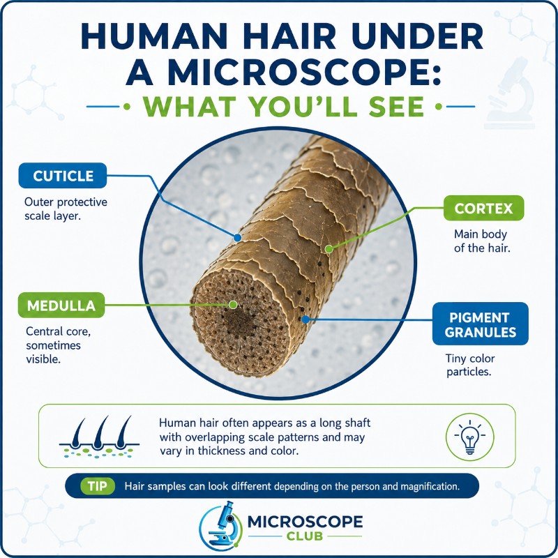 Photo of Human Hair Under a Microscope