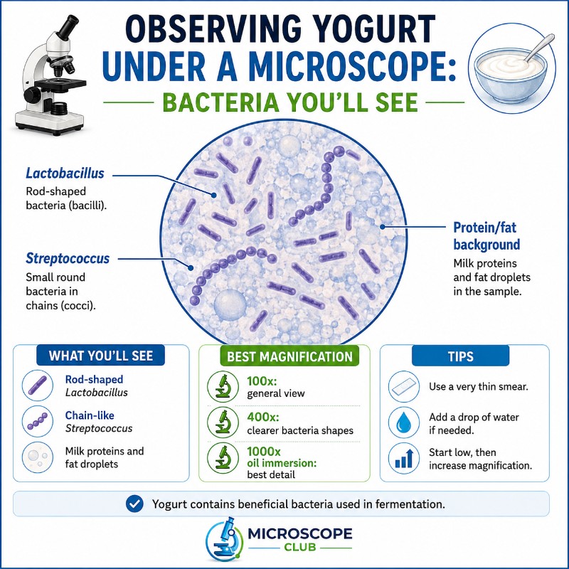 Photo of Observing Yogurt Under a Microscope_ Bacteria You'll See