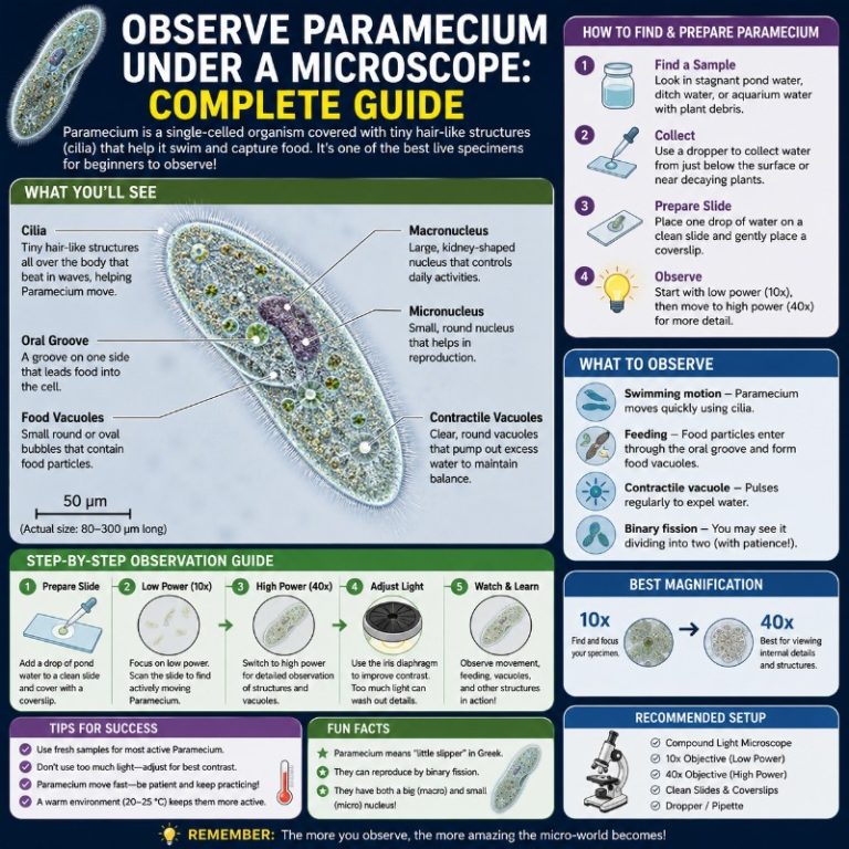 Photo of Paramecium Under a Microscope
