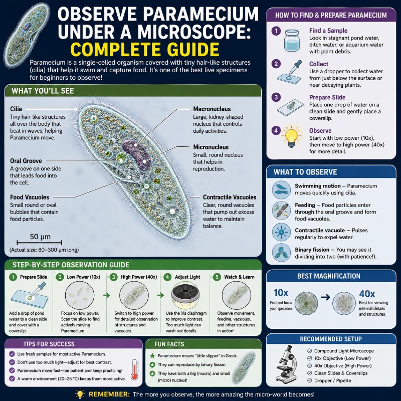 Photo of Paramecium Under a Microscope