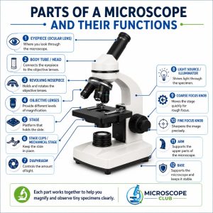 Parts of a Microscope and Their Functions » Microscope Club