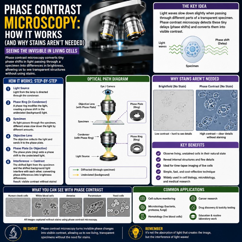 Photo of Phase Contrast Microscopy: How It Works (and Why Stains Aren't Needed)