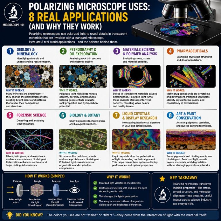 Photo of Polarizing Microscope Uses: 8 Real Applications (and Why They Work)