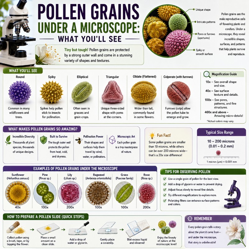 Photo of Pollen Grains Under a Microscope_ What You'll See