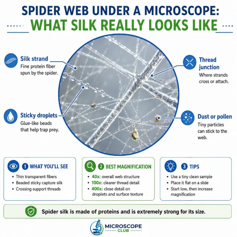 Photo of Spider Web Under a Microscope_ What Silk Really Looks Like