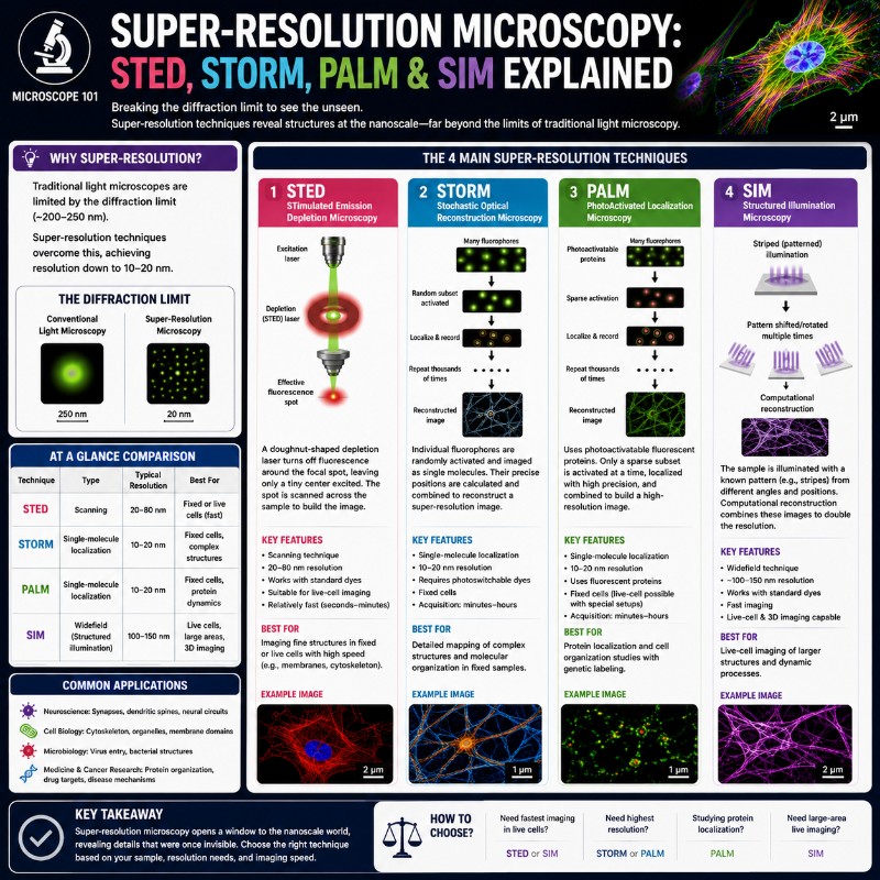 Photo of Super-Resolution Microscopy_ STED, STORM, PALM & SIM Explained