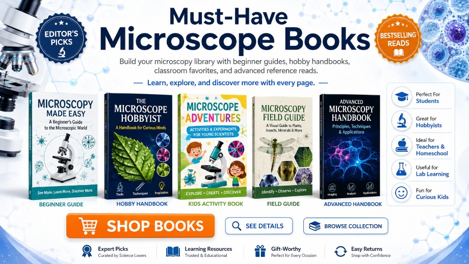 Must-have microscope books for students, hobbyists, teachers and curious learners