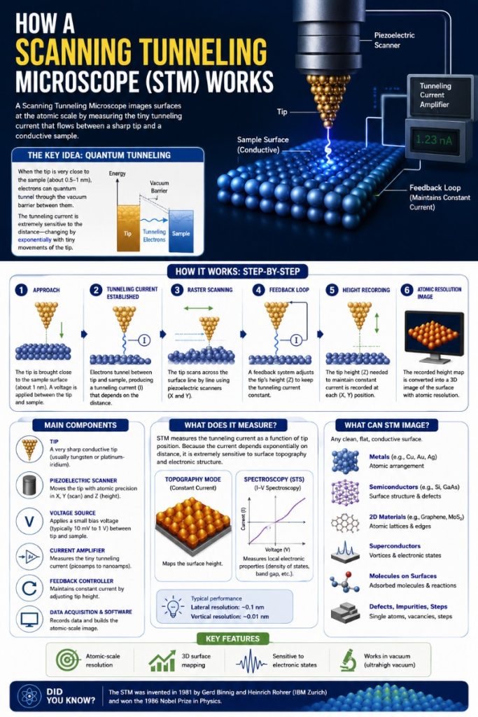 Microscope Types Stm Scanning Tunneling Microscope Explained: How We See Single Atoms ...