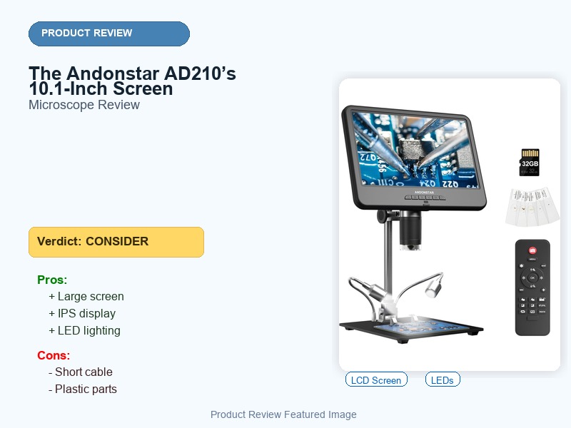The Andonstar AD210’s 10.1-Inch Screen review featured image with verdict, pros and cons