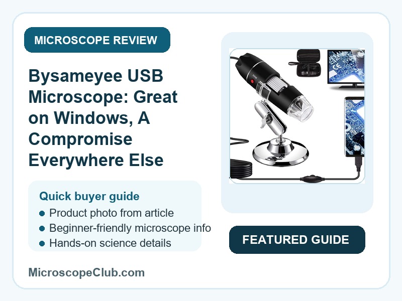 Featured image for Bysameyee USB Microscope: Great on Windows, A Compromise Everywhere Else microscope review on MicroscopeClub