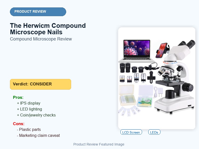 The Herwicm Compound Microscope Nails review featured image with verdict, pros and cons