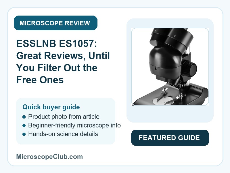 Featured image for ESSLNB ES1057: Great Reviews, Until You Filter Out the Free Ones microscope review on MicroscopeClub