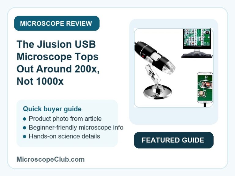 Featured image for The Jiusion USB Microscope Tops Out Around 200x, Not 1000x microscope review on MicroscopeClub