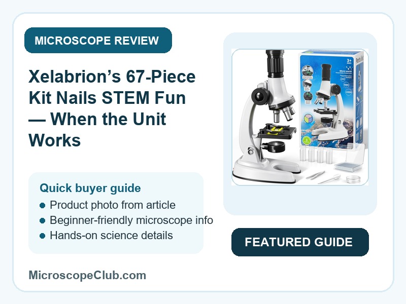 Featured image for Xelabrion’s 67-Piece Kit Nails STEM Fun — When the Unit Works microscope review on MicroscopeClub