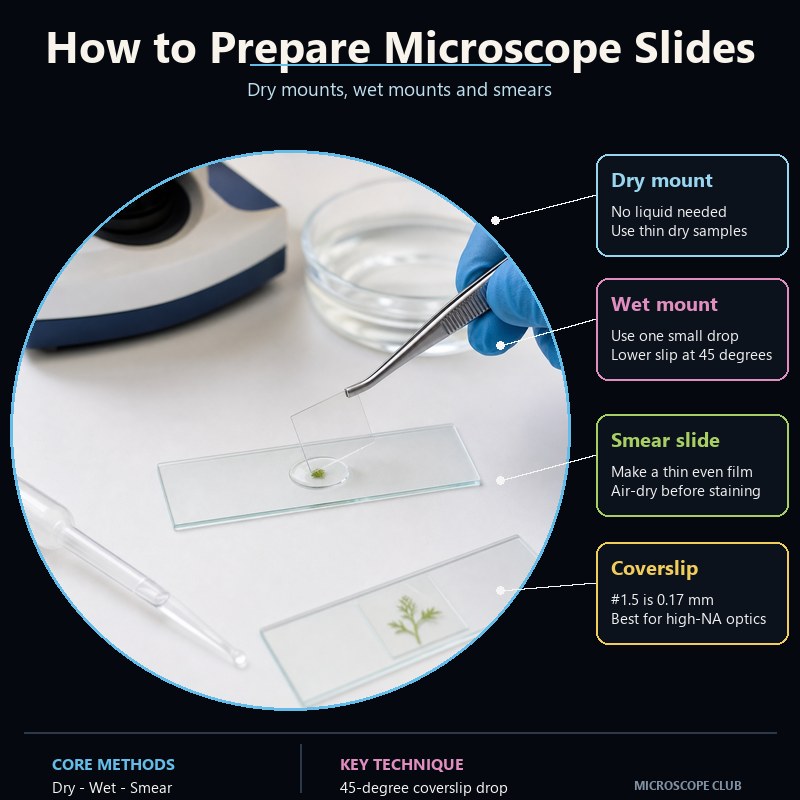 How to prepare microscope slides