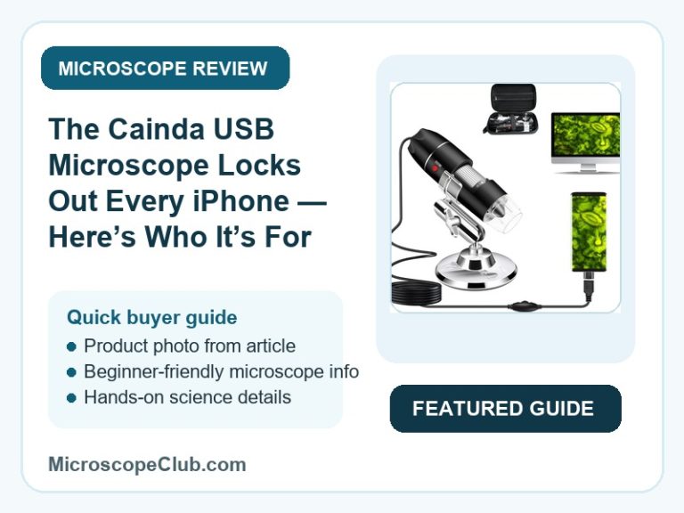 Featured image for The Cainda USB Microscope Locks Out Every iPhone — Here’s Who It’s For microscope review on MicroscopeClub